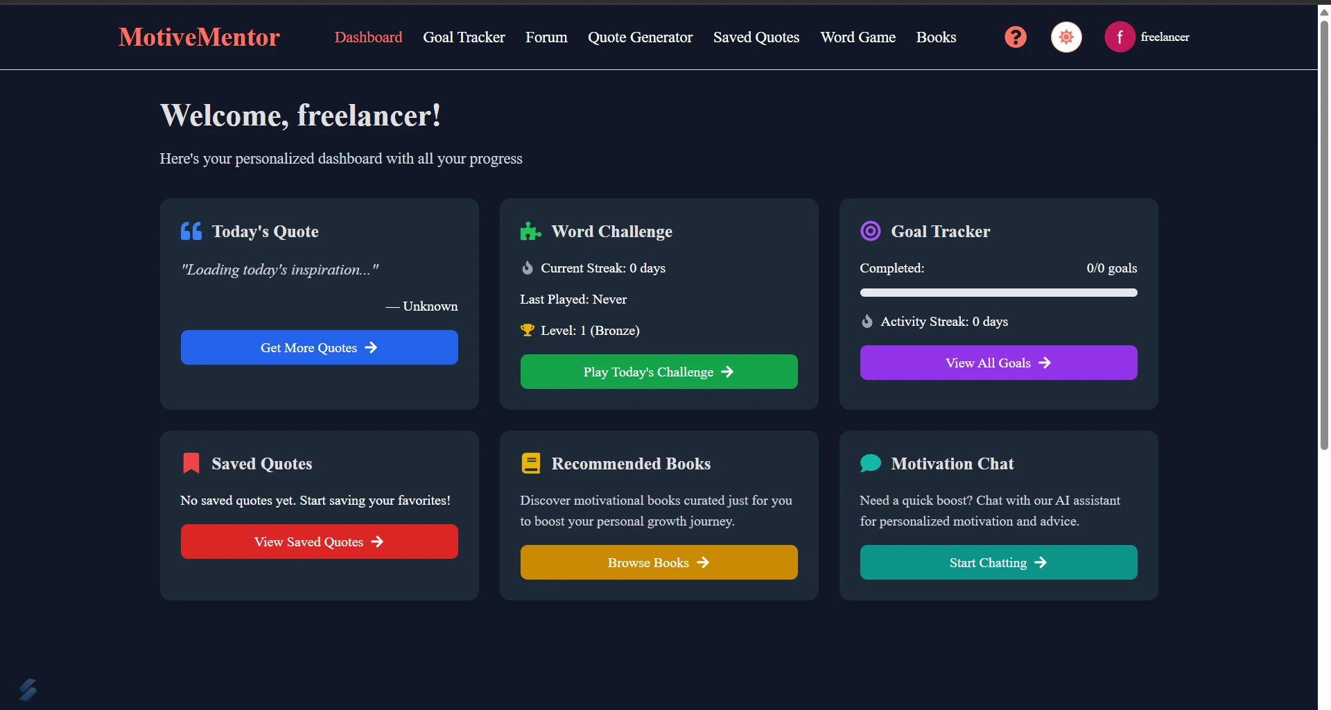 MotiveMentor project screenshot