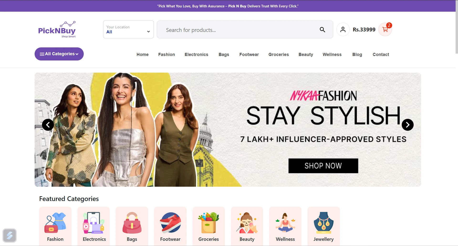 PickNBuy project screenshot